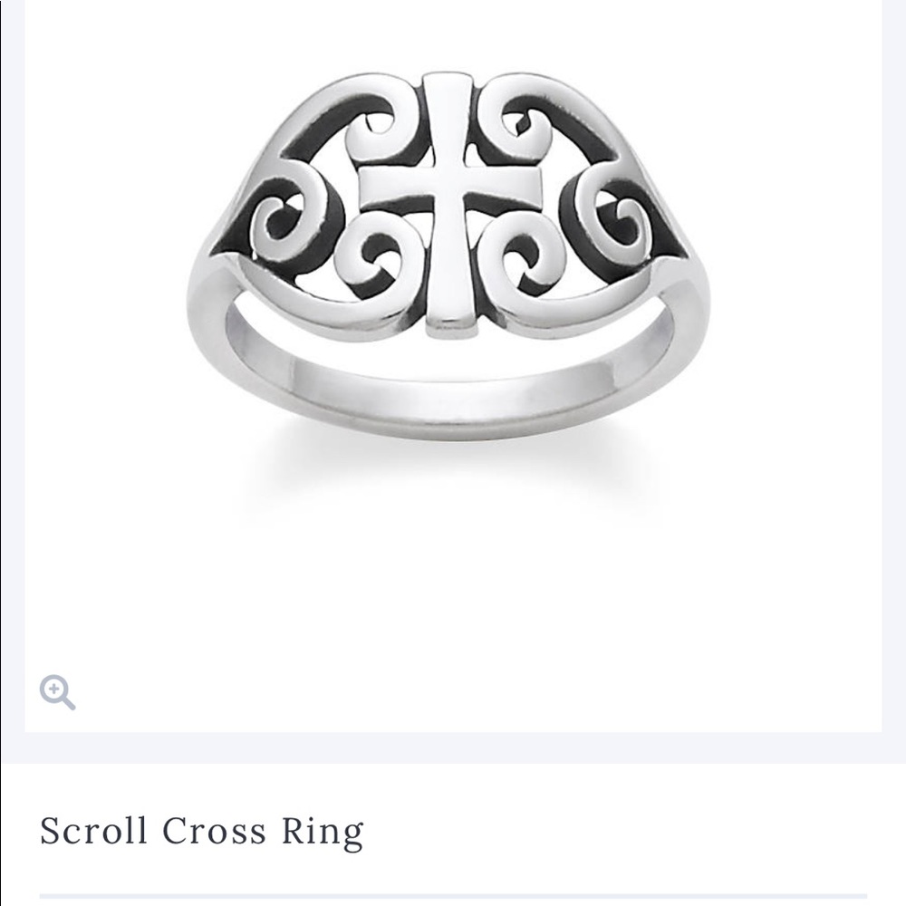 James Avery Scroll Cross ring